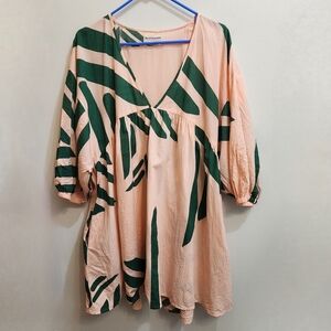 Tallulah & Hope Puff Sleeve Oversized Lagenlook Dress Size 4, Fit S/M